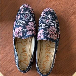 Sam Edelman Pink and Black Floral Loafers